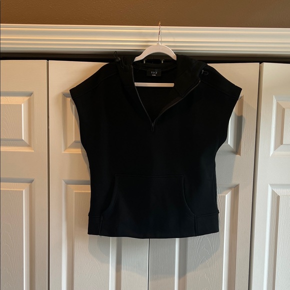 Vici Black Sleeveless Hoodie - Picture 1 of 5